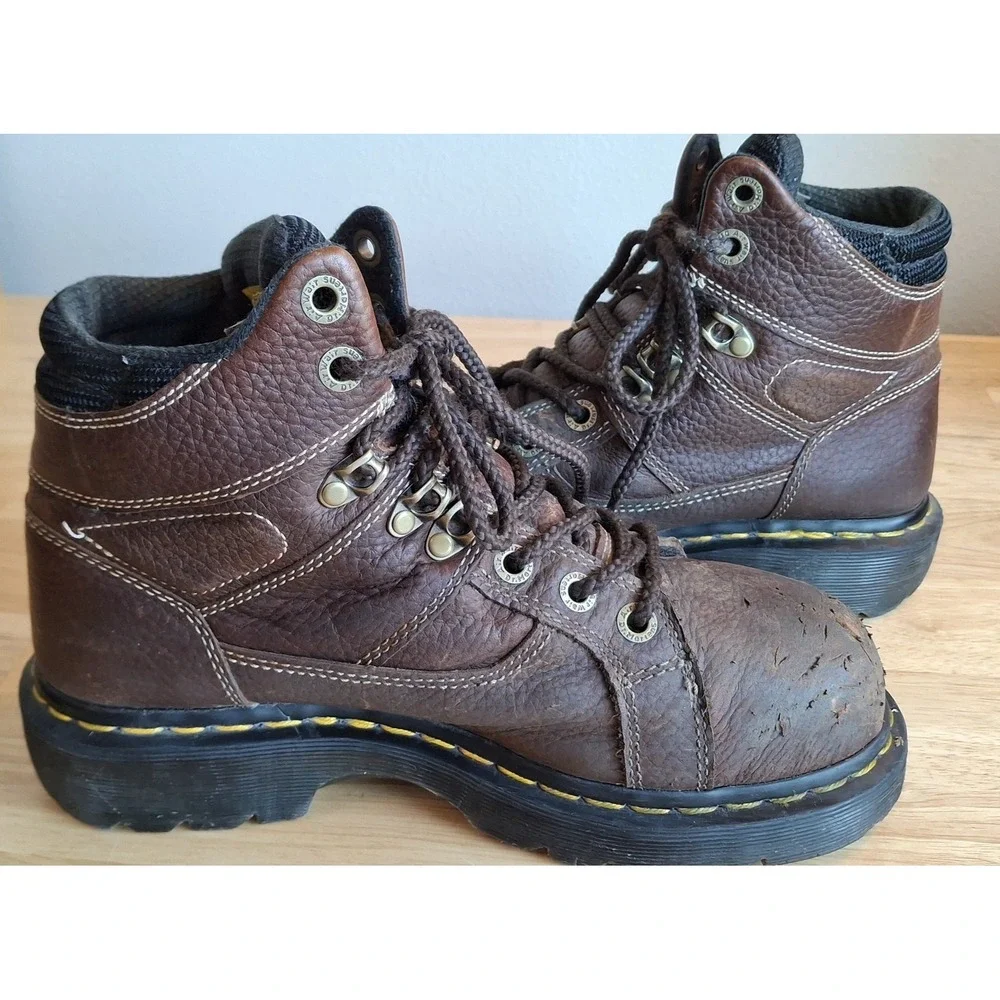 Dr. Martens AirWair Ironbridge Steel Toe Industrial Brown Boots Men's 8 READ